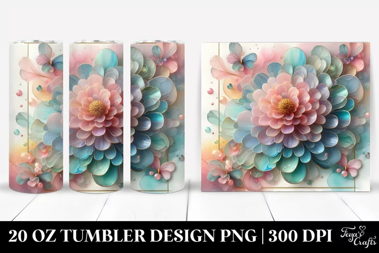 Abstract Glossy Zinnia 20 Oz Tumbler