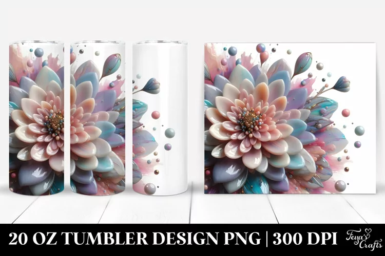 Abstract Glossy Zinnia 20 Oz Tumbler