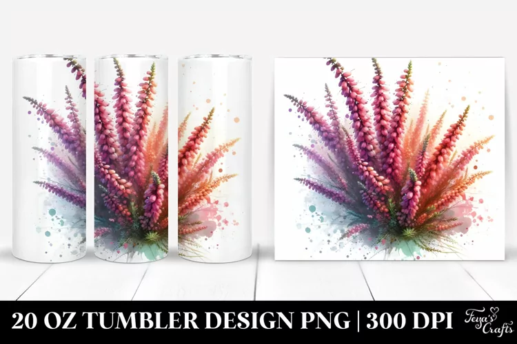 Watercolor Heather Splash | 20 Oz Tumbler