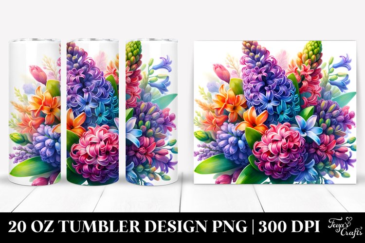 Colorful Bouquet with Hyacinth | 20 oz Tumbler