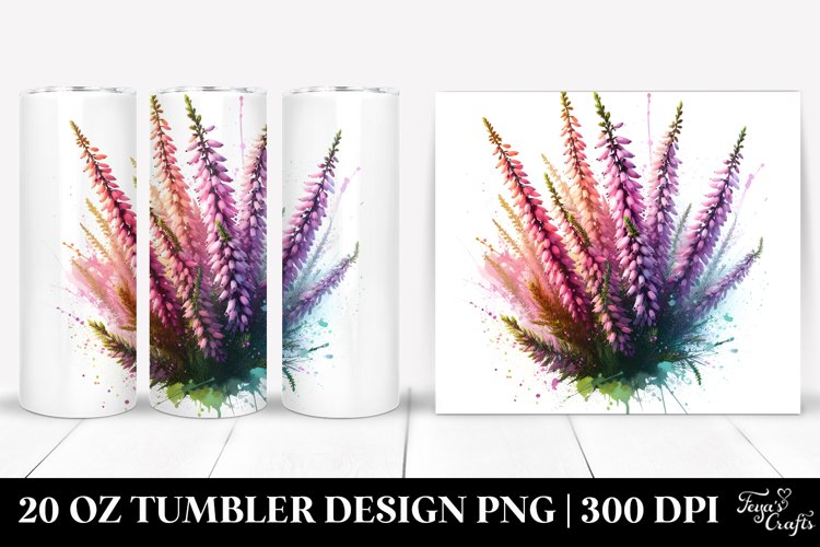 Watercolor Heather Splash | 20 Oz Tumbler example image 1