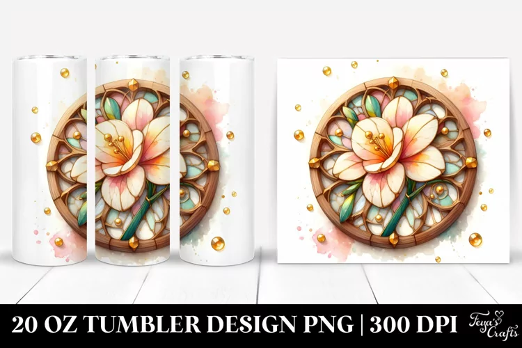 Watercolor Freesia Splash | 20 Oz Tumbler