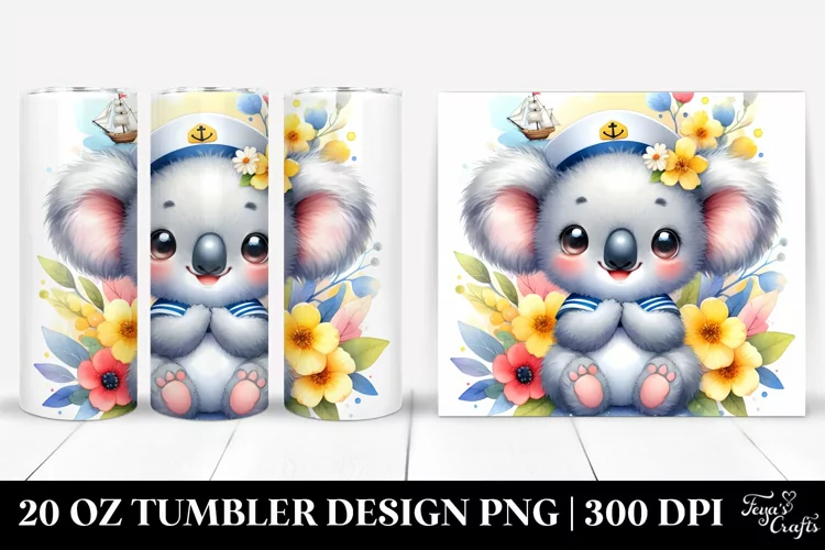Colorful Small Baby Koala | 20 Oz Tumbler