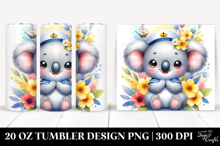 Colorful Small Baby Koala | 20 Oz Tumbler example image 1