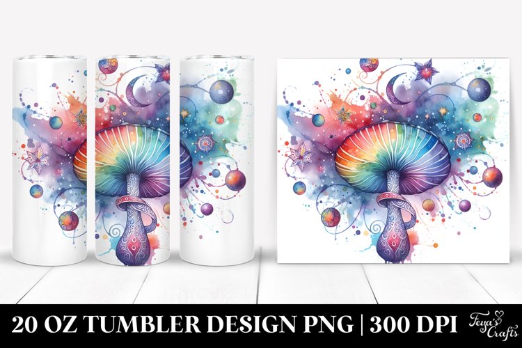 Colorful Magical Mushroom | 20 Oz Tumbler example image 1