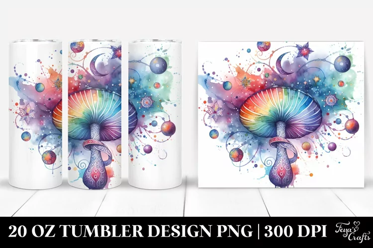 Colorful Magical Mushroom | 20 Oz Tumbler