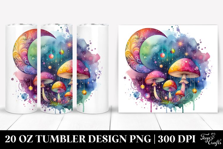 Colorful Magical Mushroom | 20 Oz Tumbler example image 1