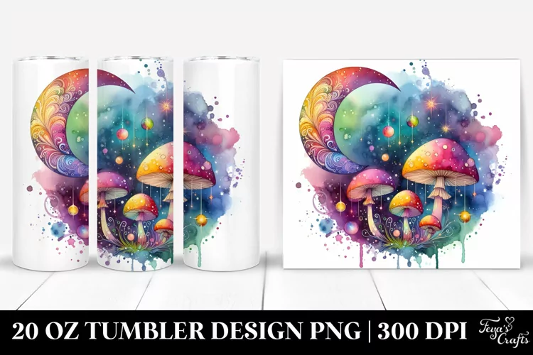 Colorful Magical Mushroom | 20 Oz Tumbler