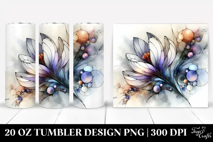 Abstract Stained Crocus | 20 Oz Tumbler