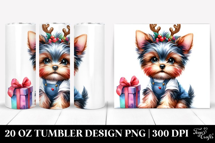 Baby Yorkshire Terrier with Vibrant Colors 20 Oz Tumbler example image 1