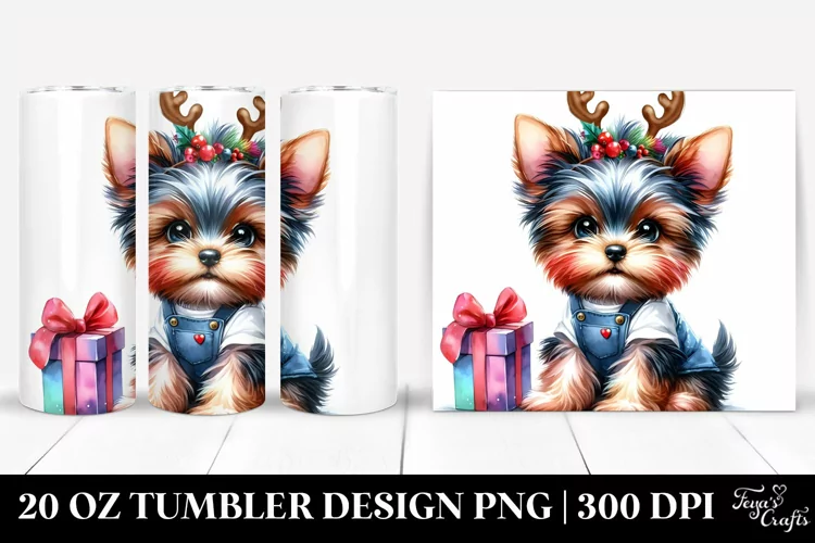 Baby Yorkshire Terrier with Vibrant Colors 20 Oz Tumbler