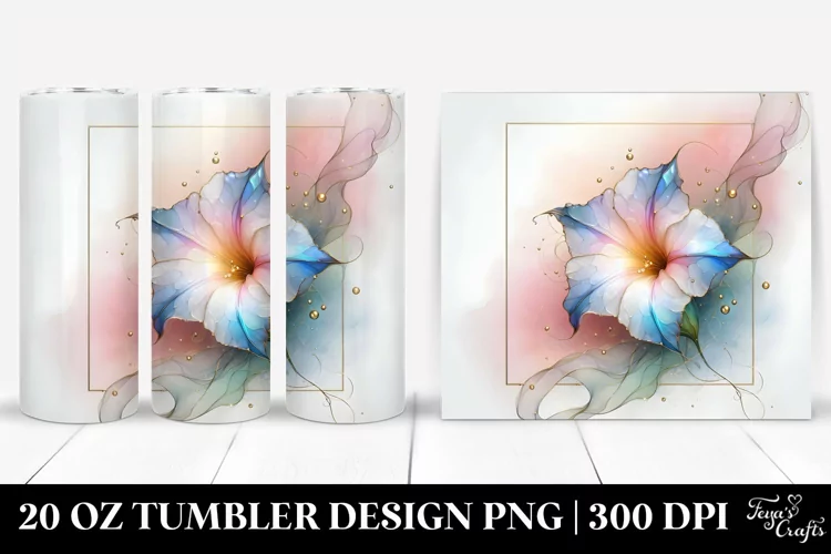 Abstract Pastel Shiny Morning Glory, 20 Oz Tumbler