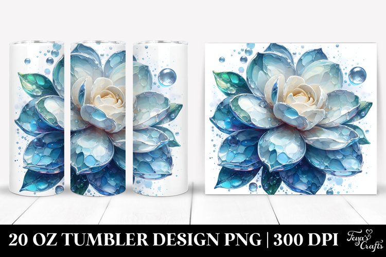 Abstract Shiny Gardenia Round Watercolor Splash example image 1