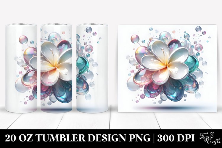 Abstract Shiny Gardenia Round Watercolor Splash example image 1