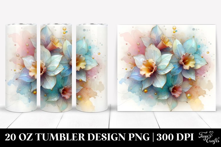 Glossy Narcissus, 20 Oz Tumbler example image 1