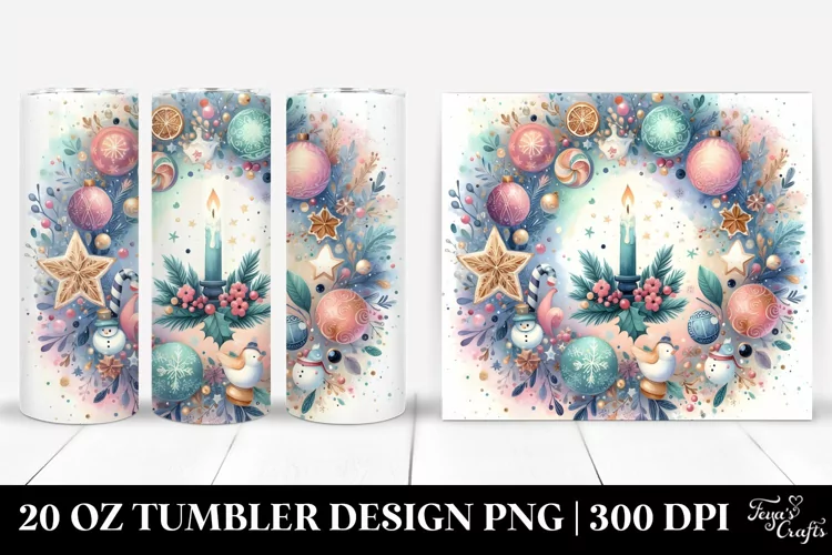 Colorful Christmas Type Artwork 20 Oz Tumbler
