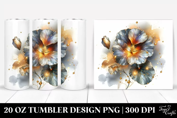 Shiny Nasturtium with Golden Insertions | 20 Oz Tumbler