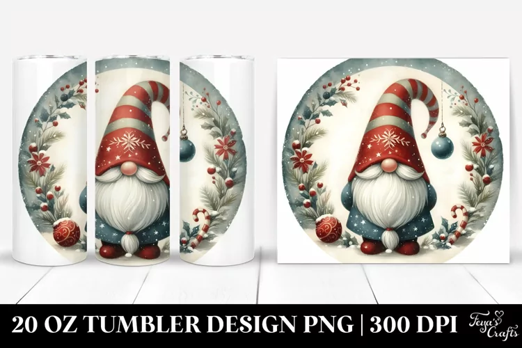 Christmas Gnome Vintage 20 Oz Tumbler
