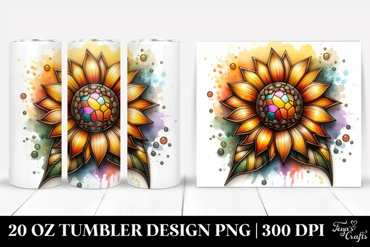 Stained Sunflower | 20 Oz Tumbler