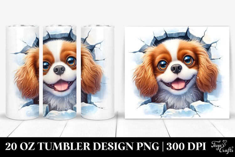 Crazy Looking Cavalier King Charles Spaniel | 20 Oz Tumbler example image 1