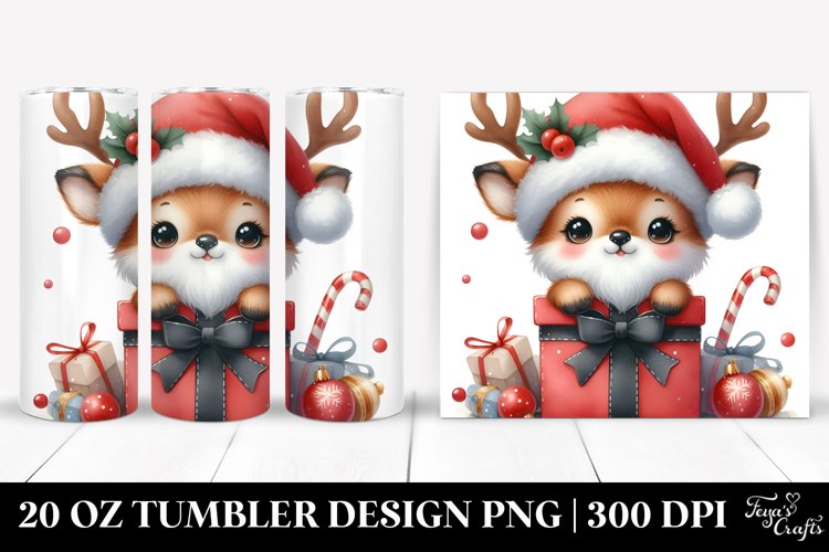 Christmas PNG 20 Oz Tumbler Design example image 1
