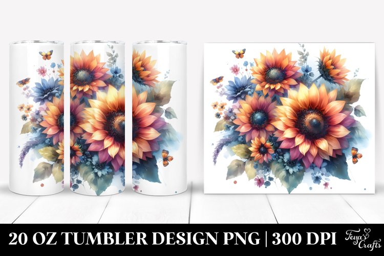 Watercolor Sunflower Clipart Image 6