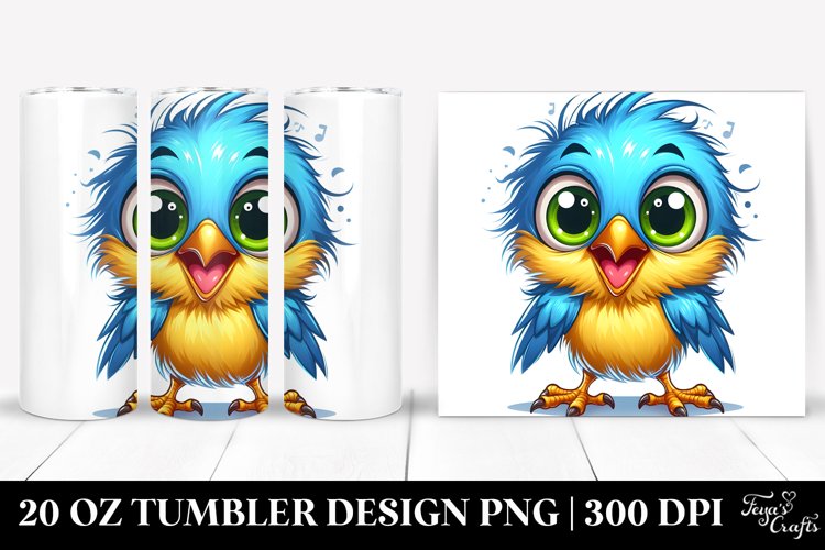 Colorful Crazy Looking Baby Warbler | 20 Oz Tumbler example image 1