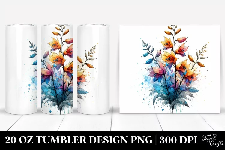 Abstract Stained Lobelia | 20 Oz Tumbler