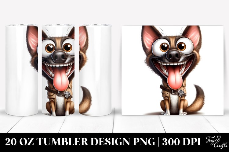 Crazy Looking Malinois | 20 oz Tumbler example image 1