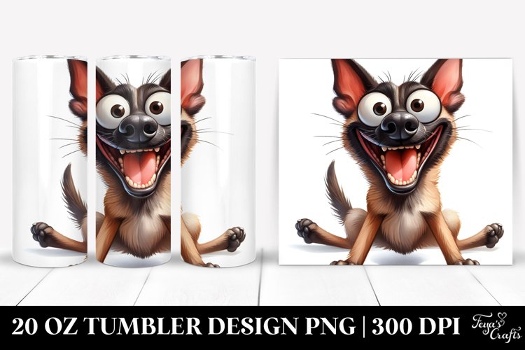 Crazy Looking Malinois | 20 oz Tumbler example image 1