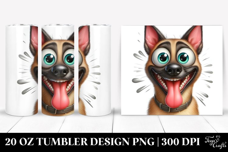 Crazy Looking Malinois | 20 oz Tumbler example image 1
