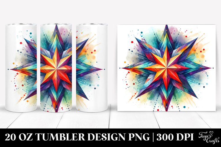 Colorful Vibrant Star | 20 Oz Tumbler example image 1