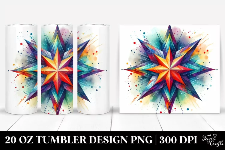 Colorful Vibrant Star | 20 Oz Tumbler