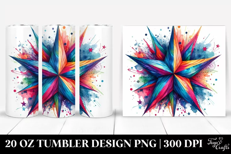 Colorful Vibrant Star | 20 Oz Tumbler