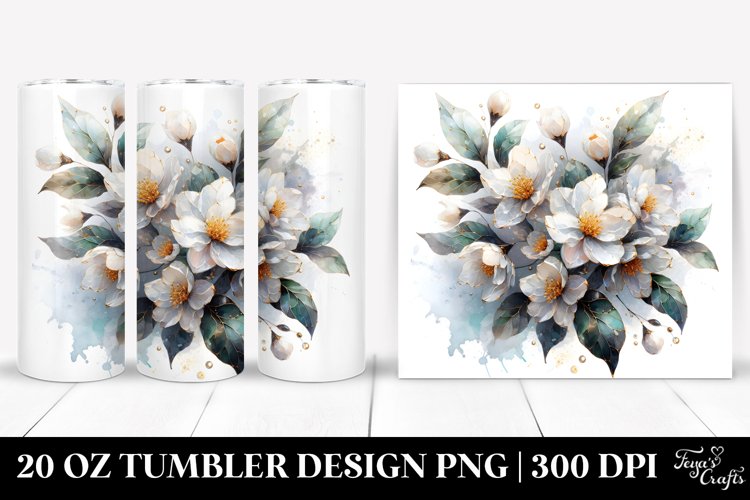 Shiny Jasmine with Golden Insertions | 20 Oz Tumbler example image 1