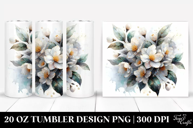 Shiny Jasmine with Golden Insertions | 20 Oz Tumbler
