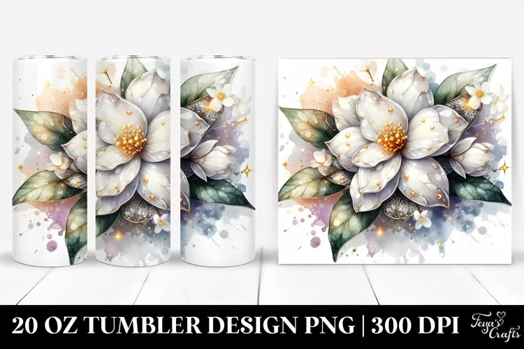 Shiny Jasmine with Golden Insertions | 20 Oz Tumbler