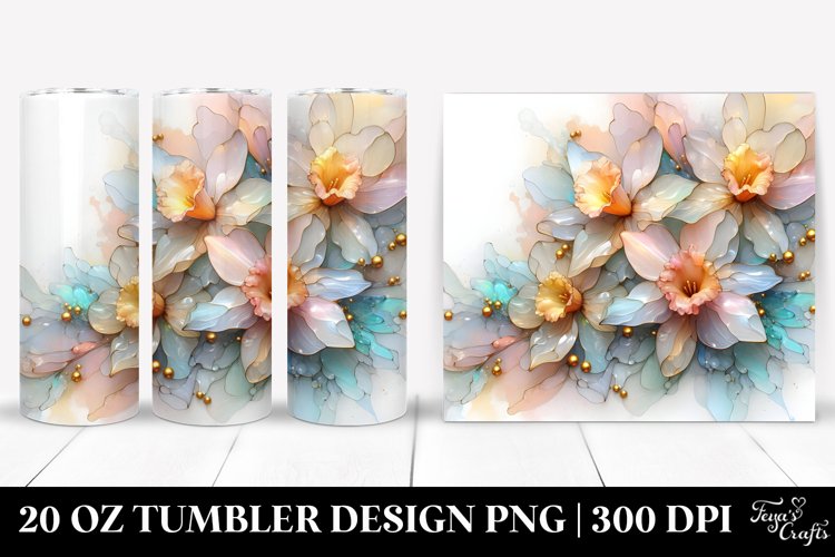 Glossy Narcissus with Clipart 20 Oz Tumbler