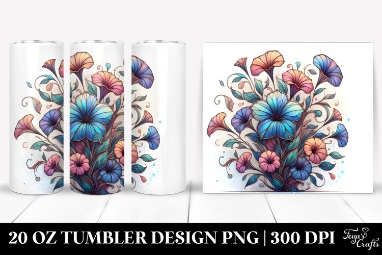 Stained Petunia | 20 oz Tumbler