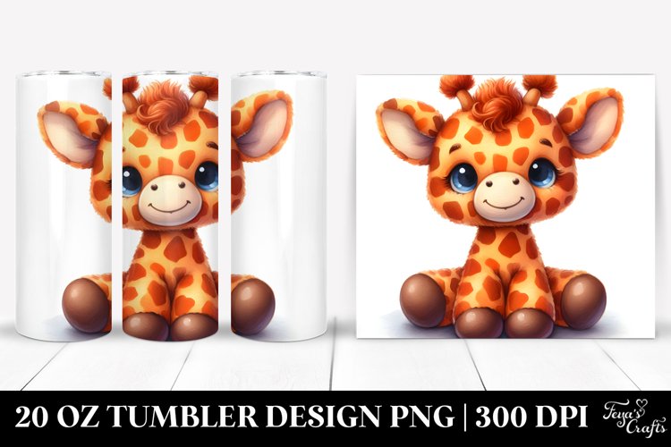 Smiling Plush Giraffe | 20 Oz Tumbler example image 1