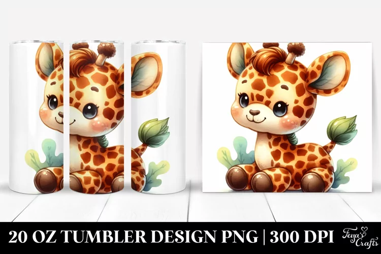 Smiling Plush Giraffe | 20 Oz Tumbler