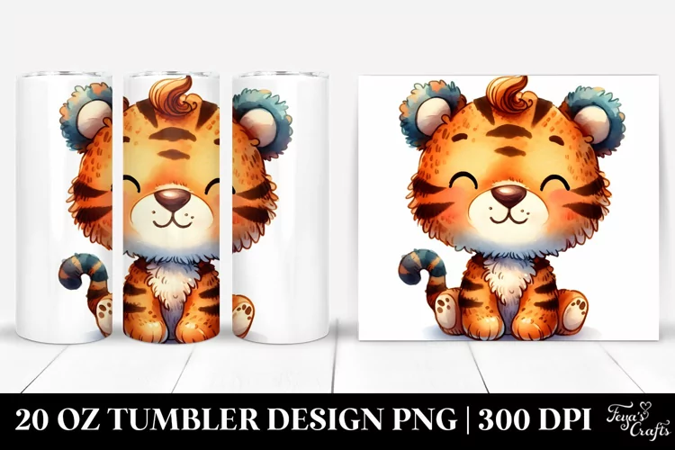 Smiling Plush Tiger | 20 Oz Tumbler