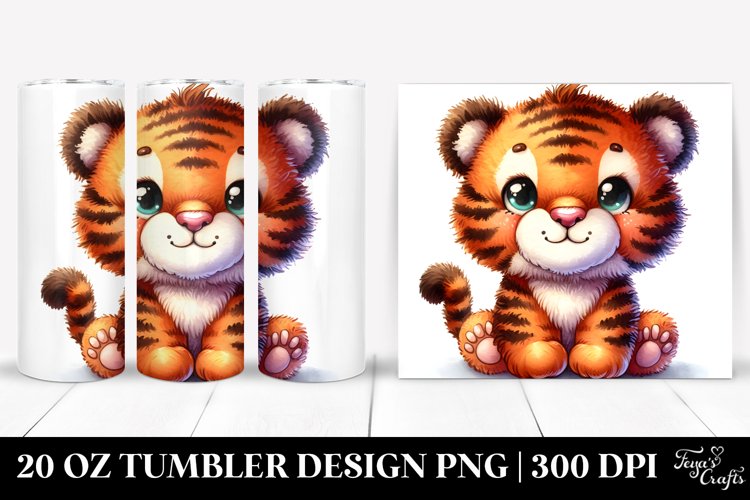 Smiling Plush Tiger | 20 Oz Tumbler