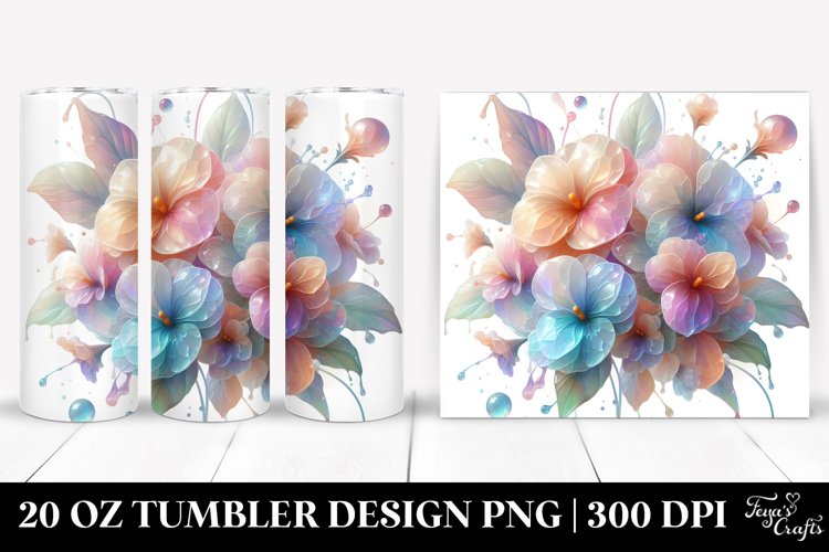 Shiny Impatiens Splash 20 Oz Tumbler example image 1