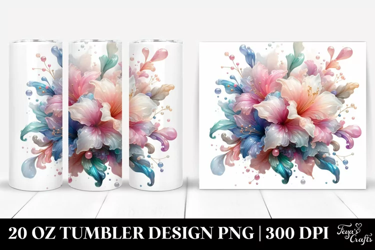 Abstract Pastel Glossy Azalea 20 Oz Tumbler