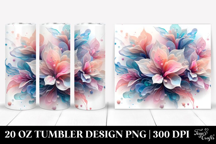 Shiny Azalea Splash 20 Oz Tumbler example image 1