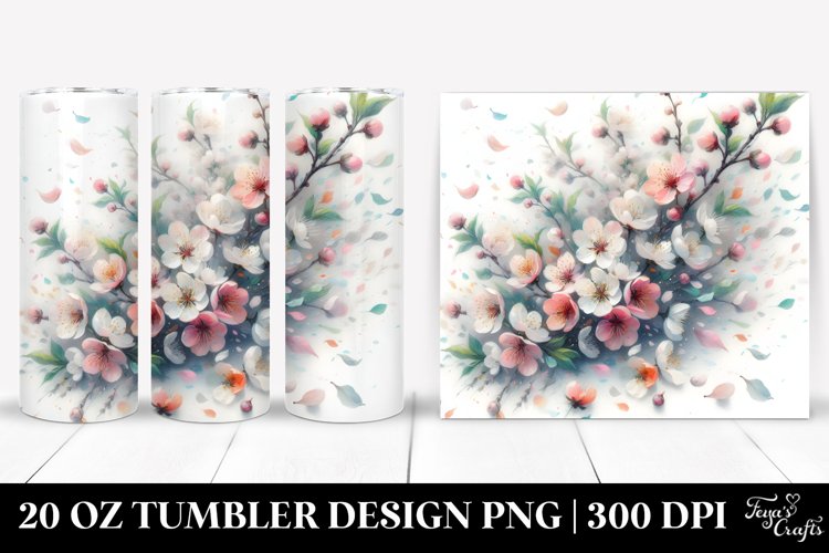Spring Petals Tumbler Design | 20 Oz Tumbler
