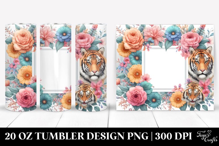 Tigerfloral Frame Tumbler