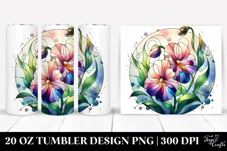 Abstract Sweet Pea | 20 Oz Tumbler