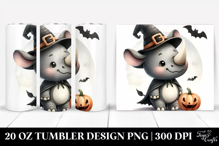 Comming Up Halloween Rhino 20 Oz Tumbler